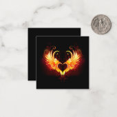 Angel Fire Heart with Wings Mitteilungskarte (Vorderseite/Rückseite Beispiel)
