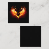 Angel Fire Heart with Wings Mitteilungskarte (Vorne/Hinten)