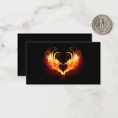 Angel Fire Heart with Wings Mitteilungskarte (Vorderseite/Rückseite Beispiel)