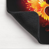 Angel Fire Heart with Wings Mousepad (Ecke)