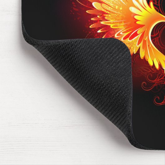 Angel Fire Heart with Wings Mousepad (Ecke)