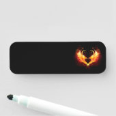 Angel Fire Heart with Wings Namensschild (Beispiel)