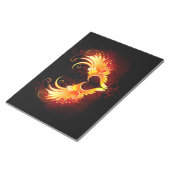 Angel Fire Heart with Wings Notizblock (angewinkelt)