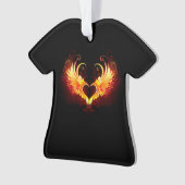 Angel Fire Heart with Wings Ornament (Vorderseite)