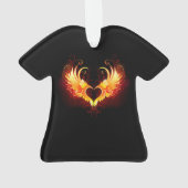 Angel Fire Heart with Wings Ornament (Rückseite)