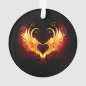Angel Fire Heart with Wings Ornament (Rückseite)