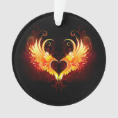 Angel Fire Heart with Wings Ornament (Vorderseite)