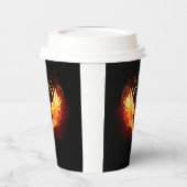 Angel Fire Heart with Wings Pappbecher (Links)