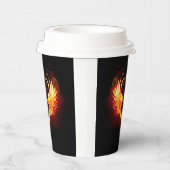 Angel Fire Heart with Wings Pappbecher (Rechts)