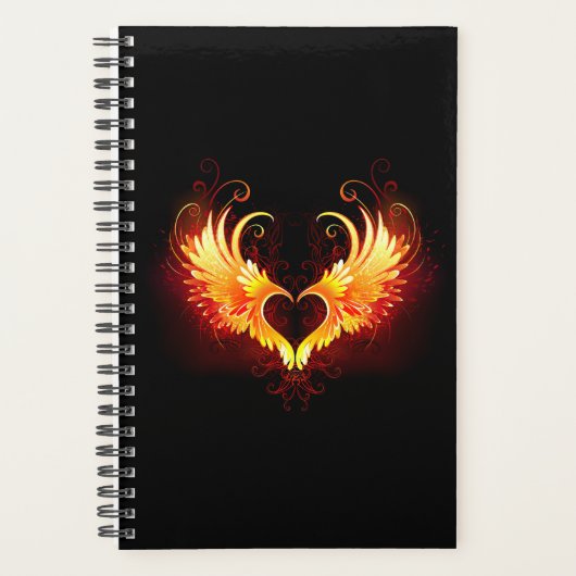 Angel Fire Heart with Wings Planer (Vorderseite)