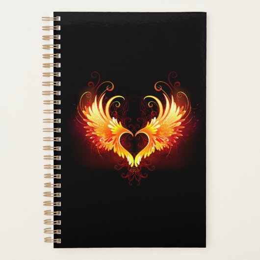 Angel Fire Heart with Wings Planer (Vorderseite)