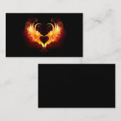 Angel Fire Heart with Wings Platzkarte (Vorne/Hinten)