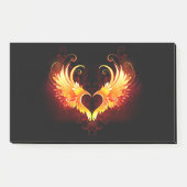 Angel Fire Heart with Wings Post-it Klebezettel (Vorderseite)