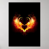 Angel Fire Heart with Wings Poster (Vorne)