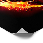 Angel Fire Heart with Wings Poster (Ecke)