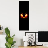 Angel Fire Heart with Wings Poster (Heimbüro)