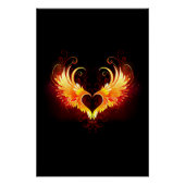 Angel Fire Heart with Wings Poster (Vorderseite)