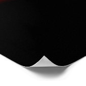 Angel Fire Heart with Wings Poster (Ecke)