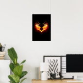 Angel Fire Heart with Wings Poster (Heimbüro)