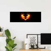Angel Fire Heart with Wings Poster (Heimbüro)