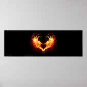 Angel Fire Heart with Wings Poster (Vorne)