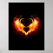 Angel Fire Heart with Wings Poster (Vorne)
