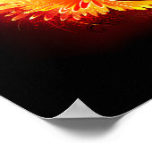 Angel Fire Heart with Wings Poster (Ecke)