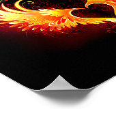 Angel Fire Heart with Wings Poster (Ecke)