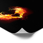 Angel Fire Heart with Wings Poster (Ecke)