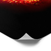 Angel Fire Heart with Wings Poster (Ecke)