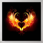 Angel Fire Heart with Wings Poster (Vorne)