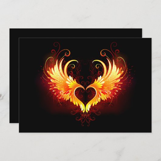Angel Fire Heart with Wings Programm (Vorne/Hinten)