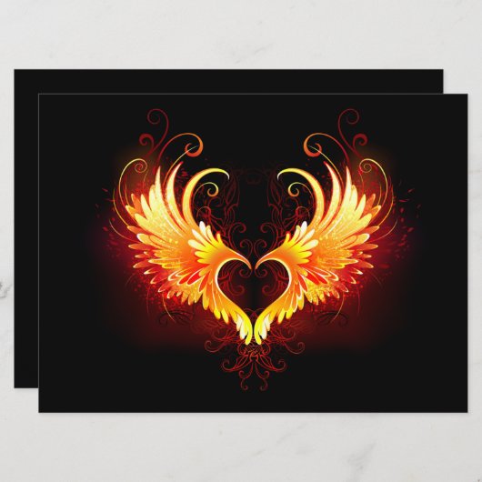 Angel Fire Heart with Wings Programm (Vorne/Hinten)