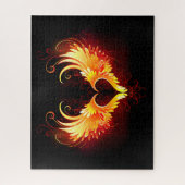 Angel Fire Heart with Wings Puzzle (Vertikal)
