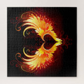 Angel Fire Heart with Wings Puzzle (Vertikal)