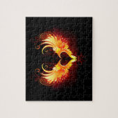 Angel Fire Heart with Wings Puzzle (Vertikal)
