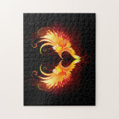 Angel Fire Heart with Wings Puzzle (Vertikal)
