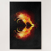 Angel Fire Heart with Wings Puzzle (Vertikal)