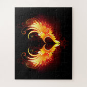 Angel Fire Heart with Wings Puzzle (Vertikal)