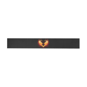 Angel Fire Heart with Wings Rundum-Adressaufkleber