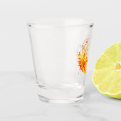 Angel Fire Heart with Wings Schnapsglas (Links)