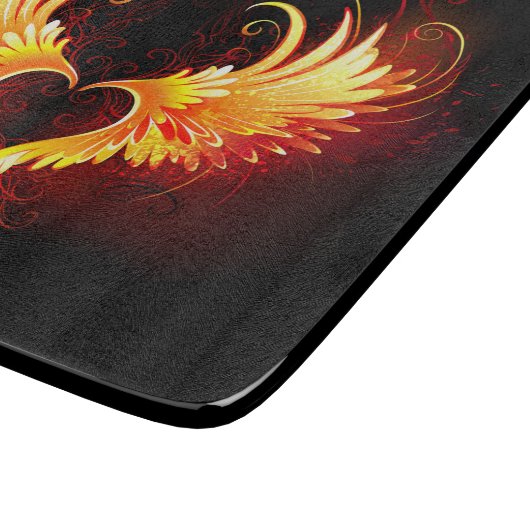 Angel Fire Heart with Wings Schneidebrett (Ecke)