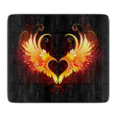 Angel Fire Heart with Wings Schneidebrett (Vorderseite)