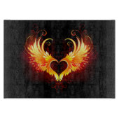 Angel Fire Heart with Wings Schneidebrett (Vorderseite)