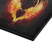 Angel Fire Heart with Wings Schneidebrett (Ecke)