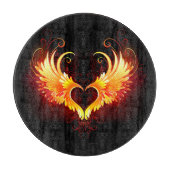 Angel Fire Heart with Wings Schneidebrett (Vorderseite)