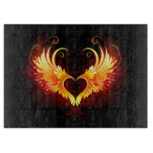 Angel Fire Heart with Wings Schneidebrett (Vorderseite)