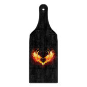 Angel Fire Heart with Wings Schneidebrett (Vorderseite)