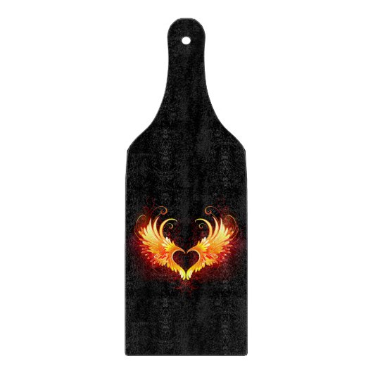 Angel Fire Heart with Wings Schneidebrett (Vorderseite)