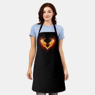 Angel Fire Heart with Wings Schürze